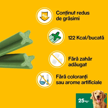 PEDIGREE DentaStix Daily Fresh, treats for large dogs, sticks, green tea, 7 pieces