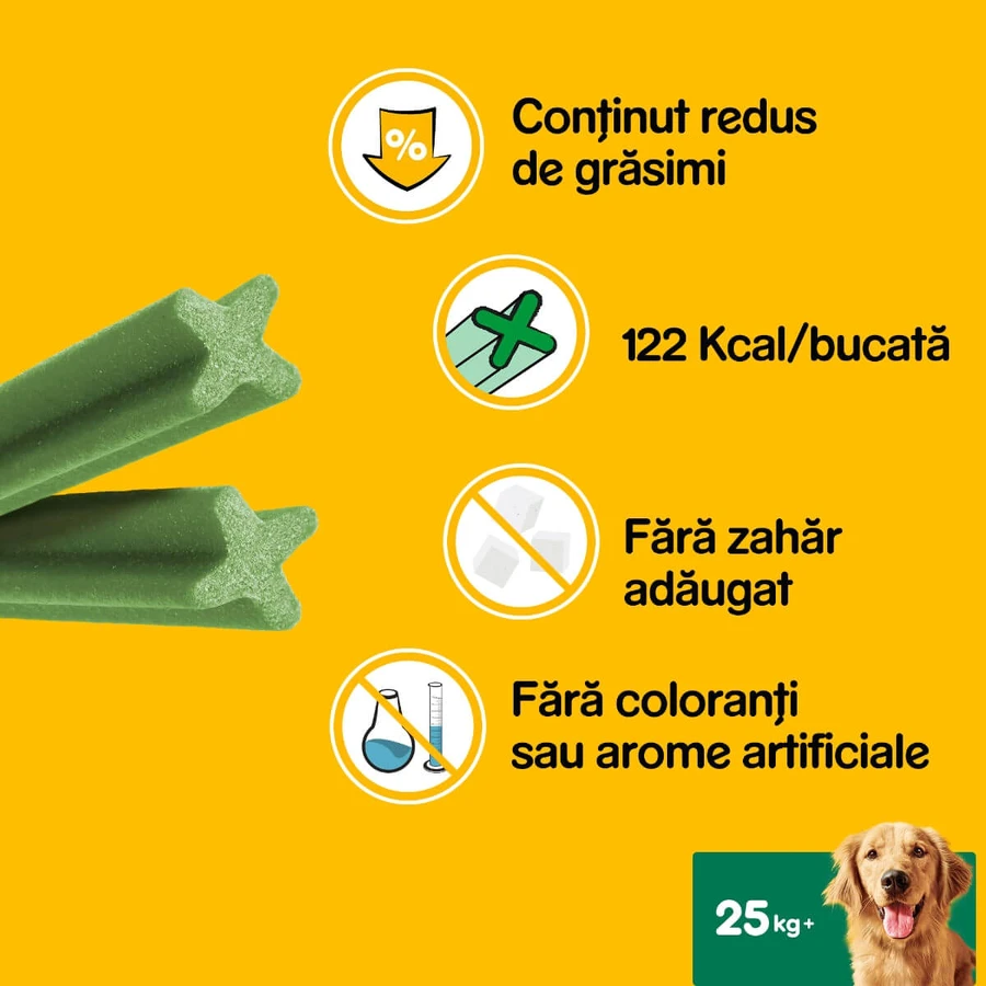 PEDIGREE DentaStix Daily Fresh, treats for large dogs, sticks, green tea, 7 pieces