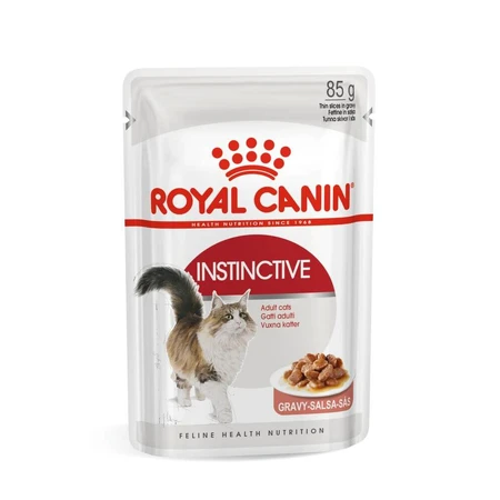 ROYAL CANIN Instinctive Adult, natvoer voor katten (in saus), doos, 85 g x 12 stuks