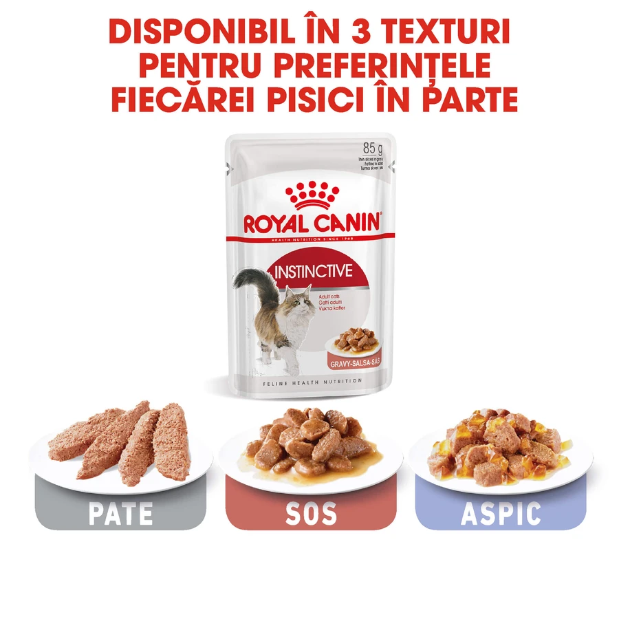 ROYAL CANIN Instinctive Adult, natvoer voor katten (in saus), doos, 85 g x 12 stuks