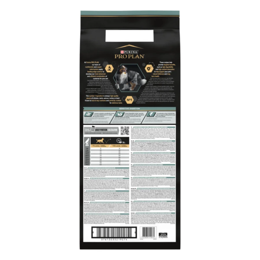 PURINA Pro Plan Sensitive Digestion Adult M, Lamb, dry dog food, digestive sensitivities, 14+2.5 kg FREE