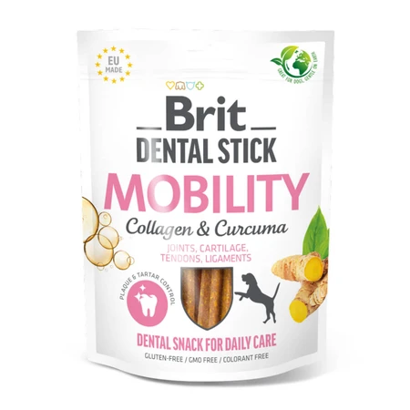 BRIT Dental Stick Mobility Kurkuma & Kollagen, XS–XL, funktionelle Hundesnacks, für gesunde Gelenke, 120 g