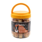 AGILITY, XS-XL, Pollo y bacalao, Cubo de golosinas para perros, 400 g