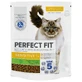 PERFECT FIT Cat Sensitive 1+, pavo, pienso seco para gatos, sistema digestivo, 750 g