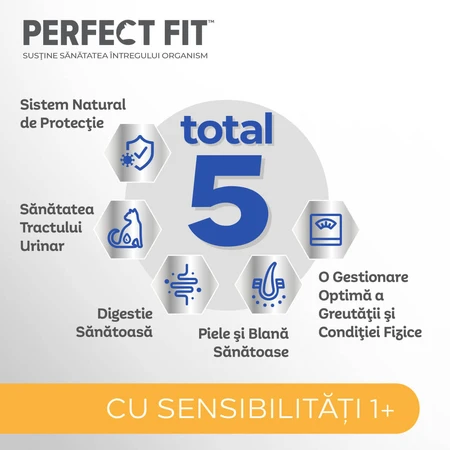 PERFECT FIT Cat Sensitive 1+, Kalkoen, droogvoer voor katten, spijsvertering, 750 g