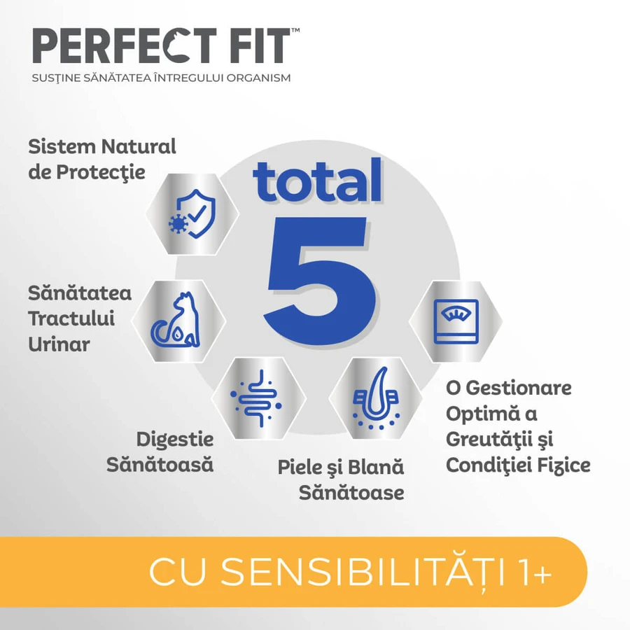 PERFECT FIT Cat Sensitive 1+, Kalkoen, droogvoer voor katten, spijsvertering, 750 g