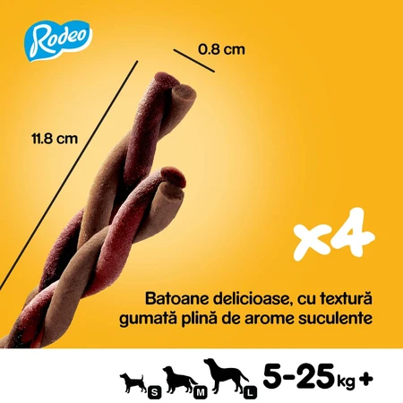 PEDIGREE Rodeo, dog treats, sticks, Beef, 70g