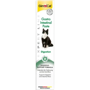 GIMCAT Gastro Intestinal Paste, pasta funcional como recompensa para gatos, sistema digestivo, (acompañamiento), 50 g