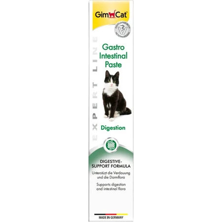 GIMCAT Gastro Intestinal Paste, pasta funcional como recompensa para gatos, sistema digestivo, (acompañamiento), 50 g