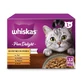 WHISKAS Pure Delight, Aves, comida húmeda para gatos en bolsitas (en gelatina), paquete múltiple, 85 g x 12
