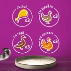 WHISKAS Pure Delight, Poultry, wet cat food pouches (in aspic), multipack, 85g x 12