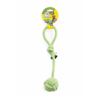 LEOPET, Hundespielzeug aus Seil, S–L, Stoff, Bewegung, grün und weiß, 35,5 cm