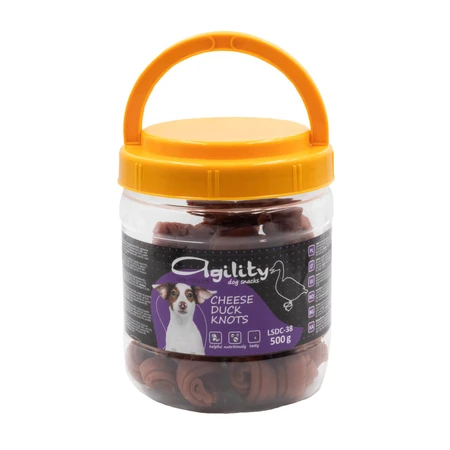 AGILITY Fleischhäppchen, XS–XL, Ente und Käse, Hundeleckerlis, 500 g