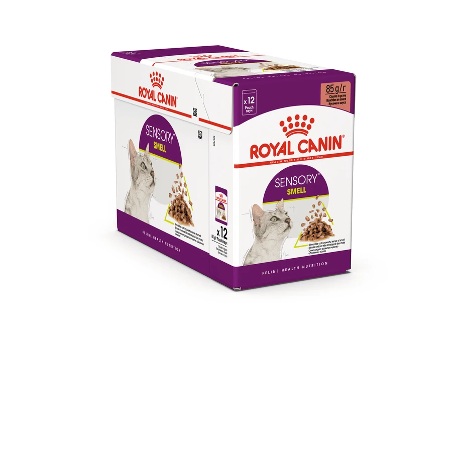 ROYAL CANIN Sensory Smell Nassfutter für Katzen zur Anregung des Geruchssinns (in Soße), Karton, 85 g x 12