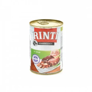 RINTI, XS–XL, Game, getreidefreies Nassfutter für Hunde (im eigenen Saft), 400 g