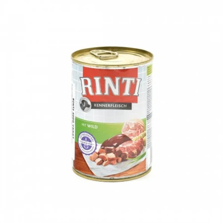 RINTI, XS–XL, Game, getreidefreies Nassfutter für Hunde (im eigenen Saft), 400 g