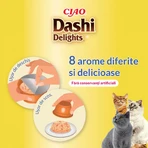 INABA Ciao Dashi, pollo y copos de bonito, comida húmeda para gatos sin cereales (en salsa), 70 g