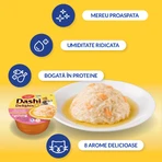 INABA Ciao Dashi, pollo y copos de bonito, comida húmeda para gatos sin cereales (en salsa), 70 g