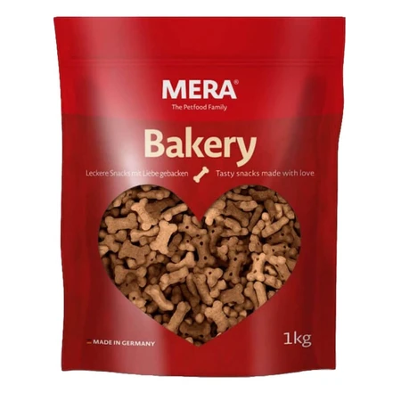 Galletas con forma de hueso de MERA Bakery, XS–XL, cordero y arroz, golosinas para perros, 1 kg