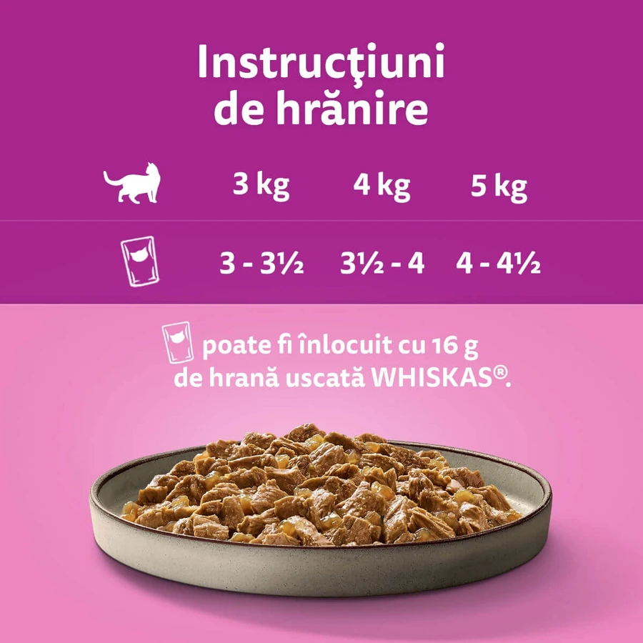 WHISKAS Pure Delight Mixed Selection, Rind, Huhn, Lachs und Thunfisch, Nassfutter für Katzen in Beuteln (in Aspik), Multipack, 85 g x 12