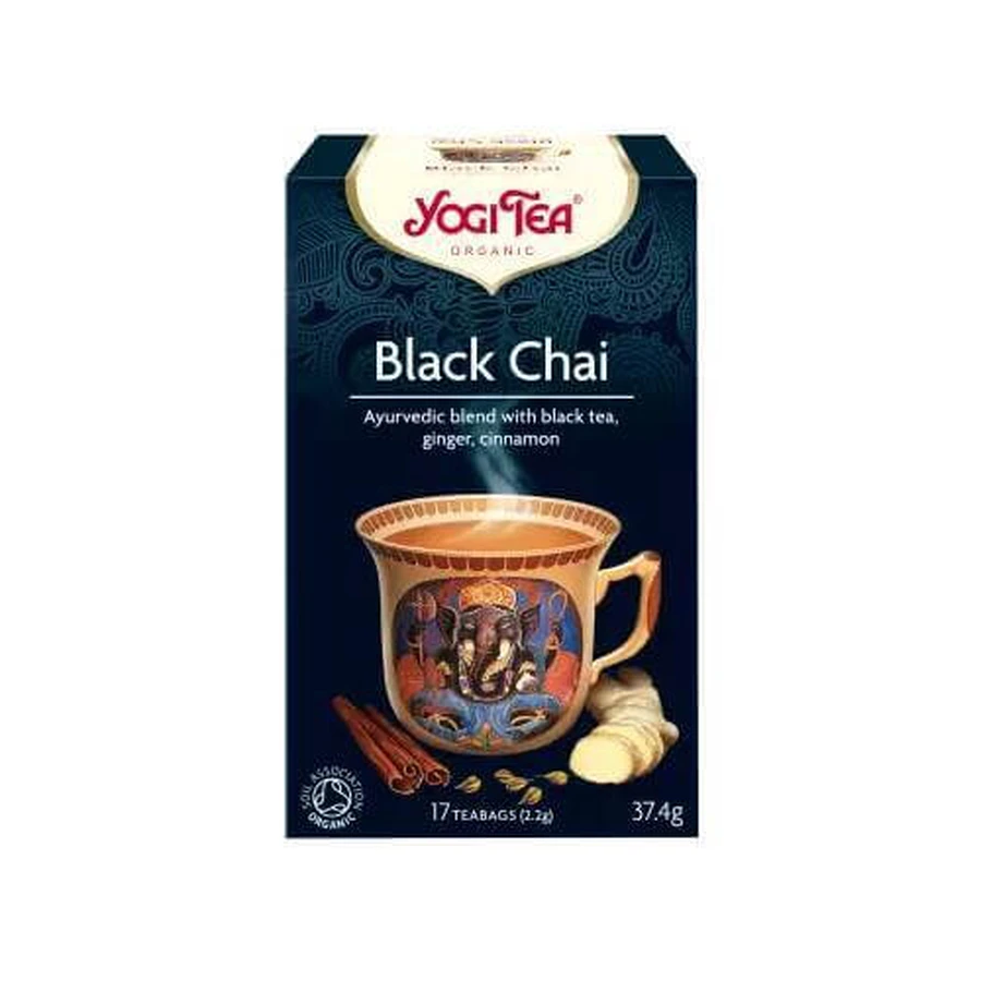 YOGI TEA Té negro ecológico para la vitalidad y la energía, 17 bolsitas de té, 30,6 g