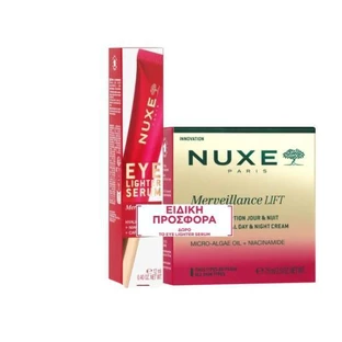 Oferta de NUXE: Crema de día y de noche Merveillance Lift Excepcional, 75 ml, y Sérum iluminador para el contorno de los ojos, 12 ml