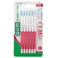 GUM 2614 Bidirektionale Interdentalbürsten mit Griff, rot, 1,2 mm, 6 Stück