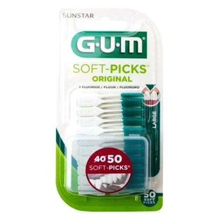 GUM 634 Soft-Picks Original tandenstokers, groot, 40 stuks + 10 GRATIS