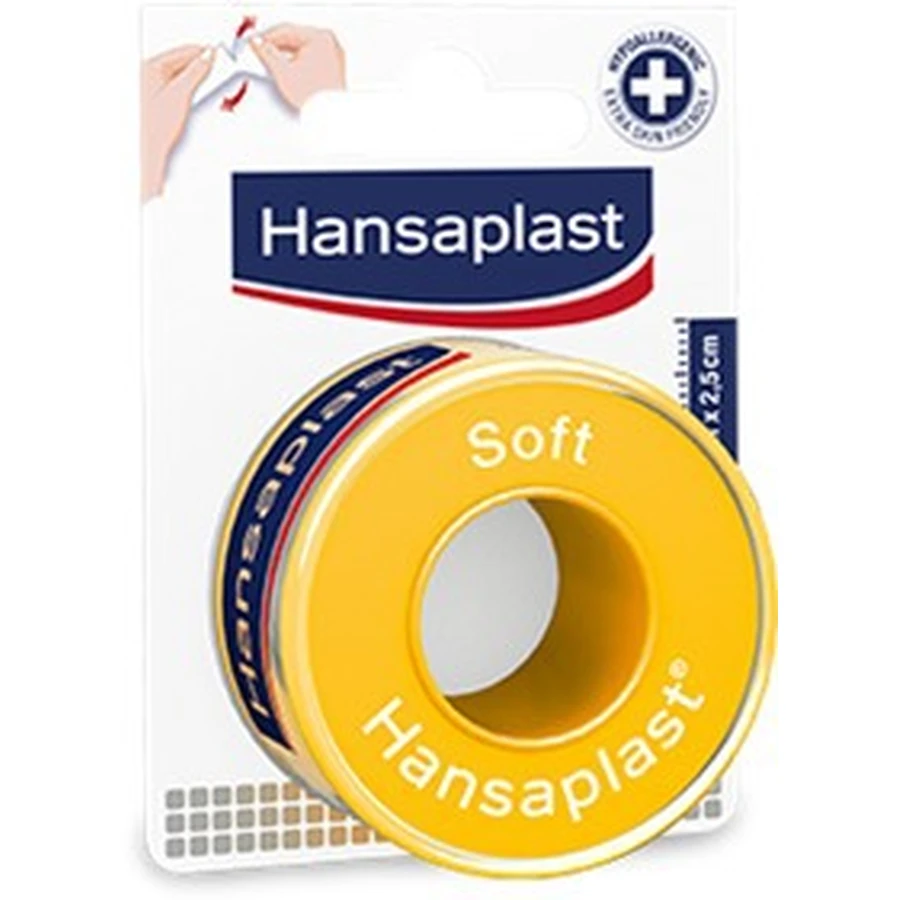 Ruban adhésif de fixation Hansaplast Soft, 5 m x 2,5 cm
