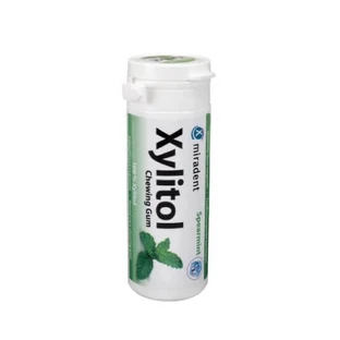 Chicle de xilitol MIRADENT con sabor a menta verde, 30 unidades (chicle de xilitol, sabor a menta verde)