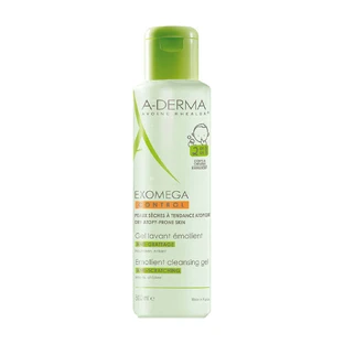 A-DERMA Exomega Control Gel nettoyant apaisant 2 en 1 pour peaux qui démangent, pour les cheveux et le corps, 500 ml
