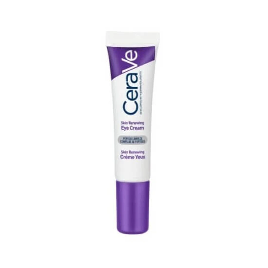 Crema para el contorno de los ojos renovadora de la piel CERAVE con complejo de péptidos y 3 ceramidas esenciales, 15 ml