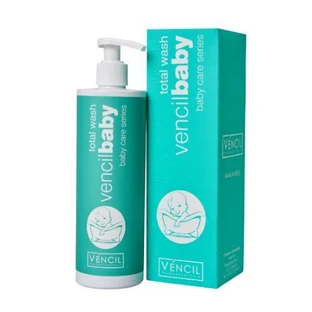 VENCIL Baby Total Wash : shampoing et gel douche naturel pour bébé, 400 ml