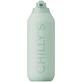 Chillys | Termo Flip de acero inoxidable de la serie 2 con pajita, verde líquen | 500 ml
