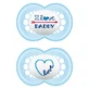 Mam | I Love Daddy 170S | Chupete de silicona para a partir de los 6 meses | Azul claro | Paquete de 2 unidades
