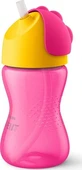 Avent | Pahar cu pai pentru copii de peste 12 luni, roz, 300 ml, SCF798/02