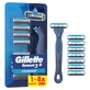 Gillette | Sensor3+ Comfort-scheermes voor mannen met ergonomisch handvat en 8 vervangingskoppen
