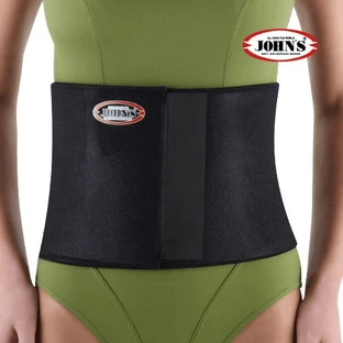 John's | Faja de soporte lumbar envolvente 120210 | Faja ortopédica, negra | 1 unidad