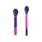 Mam | Plastic Baby Spoon Set with Temperature Indicator in a Case for 6+ Months, Pink | 2-piece set