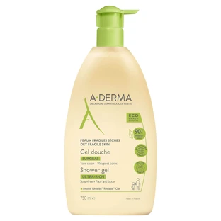 A-Derma | Douche Surgras Ultra Rich Cleansing Shower Gel for Dry Skin, for Face and Body | 750ml
