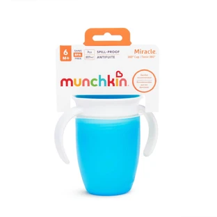 Munchkin | Miracle 360 Trainer Cup Trinklernbecher ab 6 Monaten, blau | 207 ml
