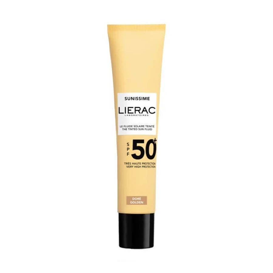 Lierac | Sunissime The Velvety Sun Fluid – Lichte, fluweelzachte getinte zonnebrandcrème voor het gezicht met SPF 50+ | 40 ml
