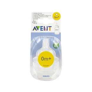Avent | Teta de silicona con 1 orificio para recién nacidos a partir de 0 meses | 2 unidades