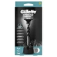 Gillette | Mach3 Charcoal-scheermes, 6 vervangingscartridges en gratis scheermeshouder | 1 set