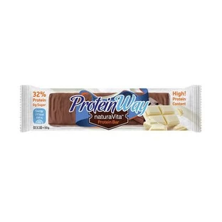 Barrita Protein Way | Sabor a chocolate blanco | Barrita proteica con sabor a chocolate blanco y recubrimiento de cacao | Sin azúcar | 50 g