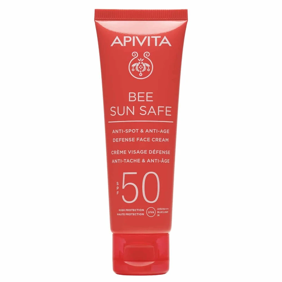 Apivita | Bee Sun Safe: crema solar facial antimanchas y antiarrugas SPF50 | 50 ml