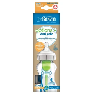 Dr. Brown's | Glazen babyfles met brede hals | 270 ml | 1 stuk