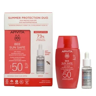 Apivita | Dry Touch SPF50 50 ml + Sérum reparador de miel HA5 GRATIS 10 ml | 1 set