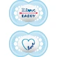 Mam | I Love Mummy & Daddy | Siliconenfopspeen voor kinderen vanaf 16 maanden | Blauw | Set van 2