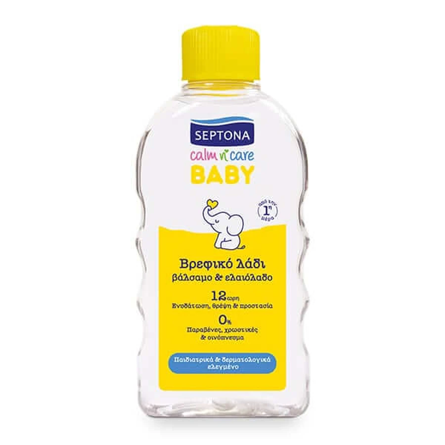 Septona | Calm n Care Babyöl mit Balsam und Olivenöl | 200 ml